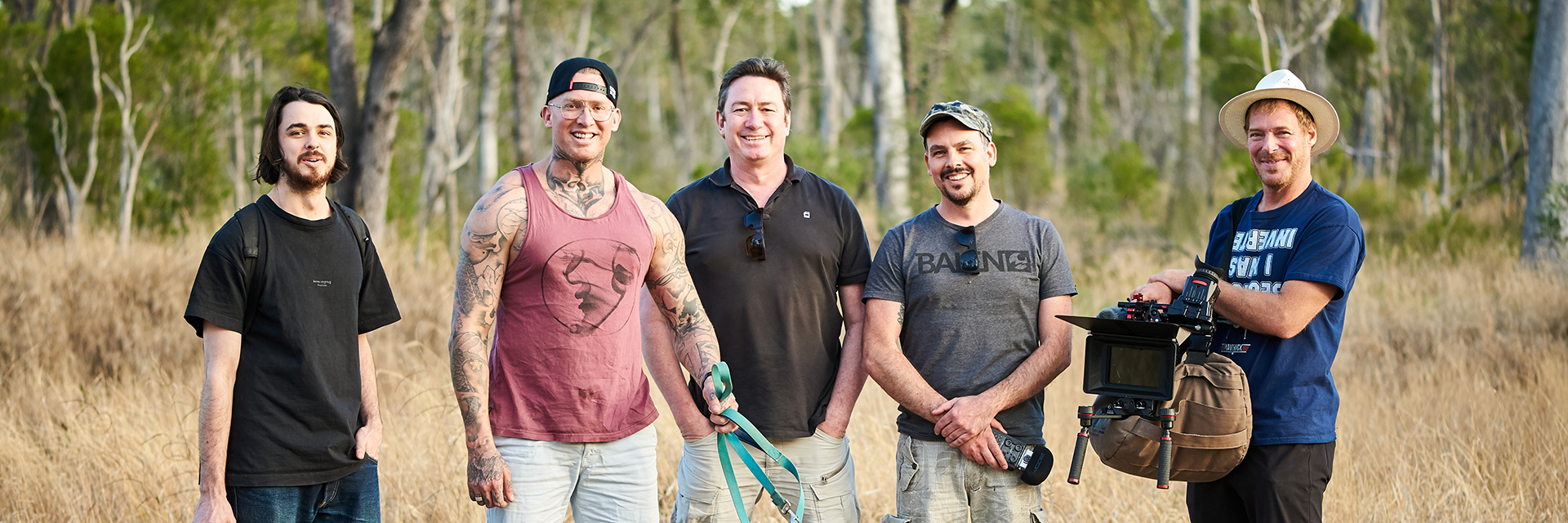 Nic and the filming crew - behind the scenes.