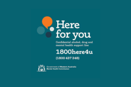 WA Here for you support line info graphic